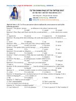 ĐỀ THI THỬ CHUYÊN THÁI BÌNH LẦN 3