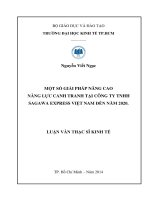 Một số giải pháp nhằm nâng cao năng lực cạnh tranh tại công ty TNHH sagawa express việt nam đến năm 2020 