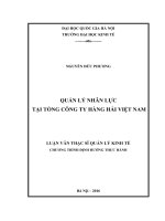 Quản lý nhân lực tại Tổng công ty Hàng hải Việt Nam