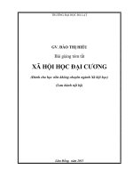 Giáo trình môn xã hội học đại cương