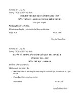 Đề thi học kì 2 môn Thể dục lớp 10  11  12 trường THCSTHPT Mỹ Bình, Long An năm học 2015  2016 