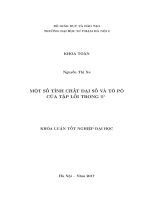 Một số tính chất đại số và tôpô của tập lồi trong rn