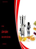 Kĩ thuật làm giảm kích thước tiểu phân trong quá trình bào chế sản xuất thuốc