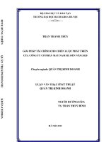 Giải pháp tài chính cho chiến lược phát triển của công ty cổ phần may nam hà đến năm 2020 