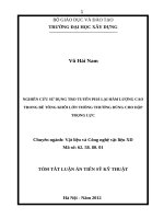 Nghiên cứu sử dụng tro tuyển phả lại hàm lượng cao trong bê tông khối lớn thông thường dùng cho đập trọng lực