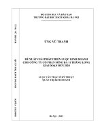 Đề xuất giải pháp chiến lược kinh doanh cho công ty cổ phần sông đà 11 thăng long giai đoạn đến năm 2020 