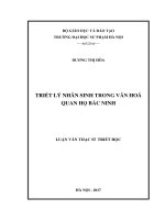 Triết lý nhân sinh trong văn hoá Quan họ Bắc Ninh