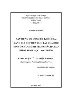 Xây dựng bộ công cụ kiểm tra, đánh giá kết quả học tập của học sinh ở chương III trong sách giáo khoa hình học 10 (cơ bản) (LV tốt nghiệp)