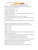 Câu hỏi trắc nghiệm Lịch sử lớp 12: Chiến tranh lạnh (1945  2000) 