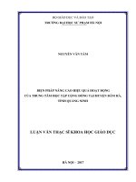 Biên pháp nâng cao hiệu quả hoạt động của các trung tâm hoc tập cộng đồng tại huyện đầm hà , tinh quảng ninh 