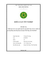 Khóa luận tốt nghiệp: Đánh giá vai trò của người cấp tiến thích ứng với rủi ro thiên tai trong cộng đồng nuôi trồng thủy sản huyện Thái Thụy, tỉnh Thái Bình