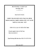 Chiến tranh nhân dân ở quảng bình trong kháng chiến chống mỹ, cứu nước những năm 1965 1973 (tt) 