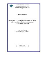 Phân tích và đánh giá tình hình sử dụng đất tại tỉnh kiên giang giai đoạn từ 2005 đến nay