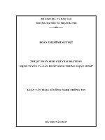 Thuật toán sinh cột giải bài toán định tuyến và gắn bước sóng tối ưu trong mạng WDM