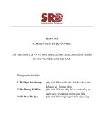 CẢI THIỆN SINH KẾ VÀ VỆ SINH MÔI TRƯỜNG CHO CỘNG ĐỒNG NGHÈO HUYỆN PẮC NẶM, TỈNH BẮC CẠN