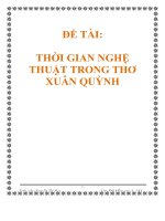 Thời gian nghệ thuật trong thơ xuân quỳnh