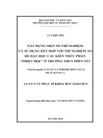 Xây dựng một số thí nghiệm và sử dụng kết hợp với thí nghiệm ảo để dạy học các kiến thức phần nhiệt học ở trường THCS miền núi (LV02195)