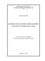 Giải pháp nâng cao chất lượng sản phẩm tại công ty cổ phần may nam hà 