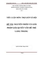 Nguyên nhân và giải pháp giải quyết vấn đề trẻ em lang thang ở nước ta hiện nay 