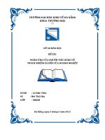 Phản ứng của người tiêu dùng về trách nhiệm xã hội của doanh nghiệp