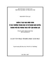 Quản lý dạy học môn toán ở các trường THCS quận Ngô Quyền, thành phố Hải Phòng theo tiếp cận năng lực