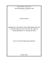 Phối hợp giữa nhà trường với gia đình trong công tác chăm sóc trẻ mẫu giáo vùng dân tộc thiểu số thành phố móng cái, tỉnh quảng ninh 