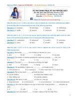 ĐỀ THI THỬ CHUYÊN BẮC GIANG LẦN 1