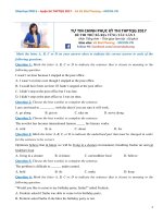 ĐỀ THI THỬ BÀ RỊA VŨNG TÀU LẦN 2