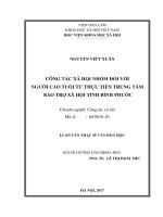 Công tác xã hội nhóm đối với người cao tuổi từ thực tiễn trung tâm bảo trợ xã hội tỉnh bình phước
