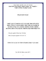 Nghiên cứu cố định đầu dò DNA lên bề mặt sợi vàng làm cảm biến phát hiện m RNA IL 8 (tóm tắt) 
