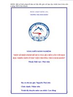 SKKN một số biện pháp để đưa tài liệu đến gần với bạn đọc nhiều hơn ở thư viện trường THCS dur kmăn 