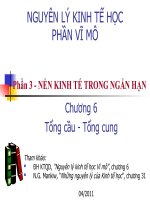 Slide bài giảng môn Kinh tế vĩ mô: Chương 6: Tổng cầu và tổng cung