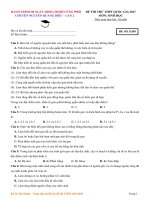 Một số đề thi thử sinh hay tham khảo 2017 (11) 