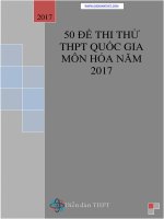 50 đề thi thử THPT quốc gia môn hóa 2017 (có đáp án chi tiết)