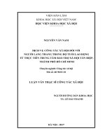 Dịch vụ công tác xã hội đối với người lang thang trong độ tuổi lao động, từ thực tiễn tại Trung tâm Bảo trợ Xã hội Tân Hiệp, Thành phố Hồ Chí Minh