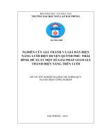 Nghiên cứu giá thành và giá bán điện năng lưới điện huyện quỳnh phụ – thái bình, đề xuất một số giải pháp giảm giá thành điện năng trên lưới 