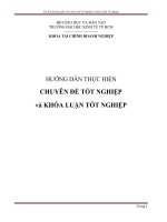 HƯỚNG DẪN THỰC HIỆN CHUYÊN ĐỀ TỐT NGHIỆP và KHÓA LUẬN TỐT NGHIỆP