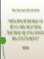 Bài giảng Luật Cạnh tranh: THỎA THUẬN HẠN CHẾ CẠNH TRANH  THÔNG ĐỒNG ĐỂ MỘT HOẶC CÁC BÊN CỦA THỎA THUẬN THẮNG THẦU TRONG VIỆC CUNG CẤP HÀNG HÓA, CUNG ỨNG DỊCH VỤ