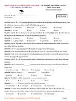 Một số đề tiếng anh hay tham khảo 2017 (11) 