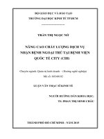 Nâng cao chất lượng dịch vụ nhận bệnh ngoại trú tại bệnh việnquốc tê (CIH) 
