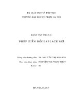 Phép biến đổi Laplace mờ