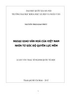 Ngoại giao văn hóa của Việt Nam nhìn từ góc độ quyền lực mềm