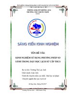 Skkn  kinh nghiệm sử dụng phương pháp so sánh trong dạy học lịch sử cấp THCS 