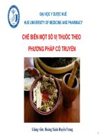 Phương pháp chế biến vị thuốc trong y học cổ truyền
