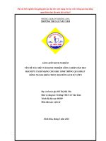 Sáng kiến kinh nghiệm một vài kinh nghiệm lồng ghép giáo dục đạo đức cách mạng cho học sinh thông qua hoạt động ngoại khóa thực địa môn lịch sử lớp 9 