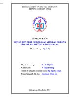 Skkn một số biện pháp chỉ đạo giáo viên làm đồ dùng đồ chơi tại trường mầm non ea na 