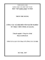 Công tác xã hội đối với người nghèo từ thực tiễn tỉnh An Giang tt