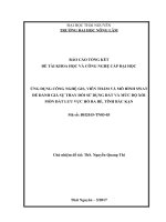 Ứng dụng Công nghệ GIS, viễn thám và mô hình SWAT để đánh giá sự thay đổi sử dụng đất và mức độ xói mòn đất lưu vực hồ Ba Bể, tỉnh Bắc Kạn