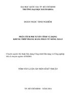 Phân tích phi tuyến tĩnh và động khung thép phẳng bằng phần tử đồng xoay (tóm tắt)