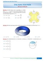 Hướng dẫn giải một số bài toán nâng cao về ứng dụng của tích phân   vũ hồng quý 